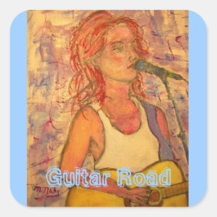 Adesivo Quadrado Estrada da guitarra