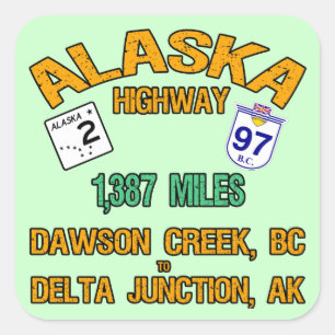 Adesivo Quadrado Estrada de Alaska