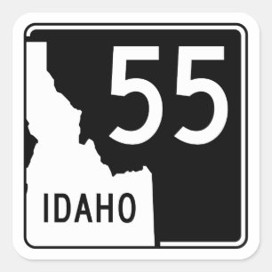 Adesivo Quadrado Estrada de estado 55 de Idaho