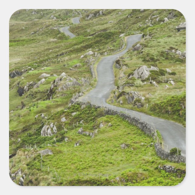 Adesivo Quadrado Estrada entre Ballaghacahreen e Caherkeen. (Frente)