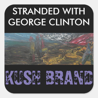 ADESIVO QUADRADO ESTRANHO COM GEORGE CLINTON KUSH