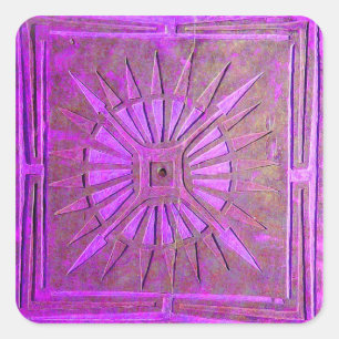 Adesivo Quadrado ESTRELA DA MANHÃ, violeta rosa, roxo