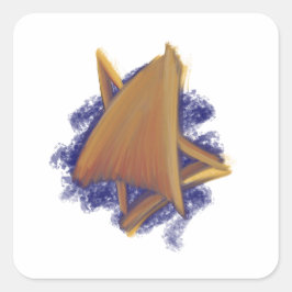 Adesivo Quadrado Estrela de David Stickers