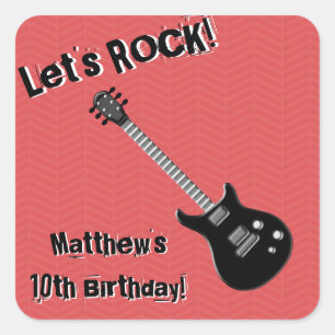 Adesivo Quadrado Estrela de Violão