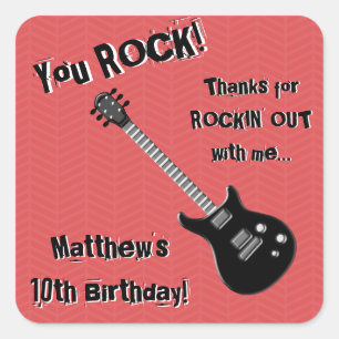 Adesivo Quadrado Estrela de Violão