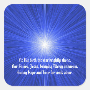 Adesivo Quadrado Estrela do Natal