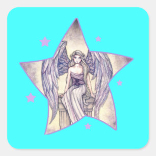Adesivo Quadrado Estrela do Poleiro do Anjo