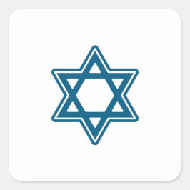 Adesivo Quadrado Estrela Festiva de David Sticker