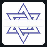 Adesivo Quadrado Estrela Judaica<br><div class="desc">Traga luz bonita para Hanukkah com uma nova estrela incrível de David!</div>