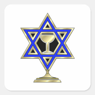 Adesivo Quadrado Estrela Judaica