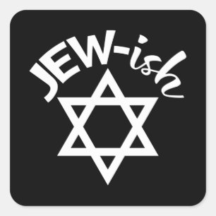 Adesivo Quadrado Estrela Judaica De David - Presente De Feriado Jud