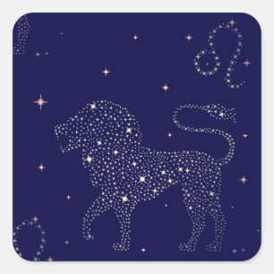 Adesivo Quadrado estrela leo