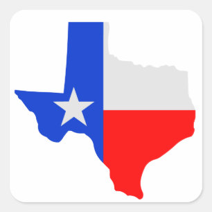 Adesivo Quadrado Estrela solitária do estado do Texas