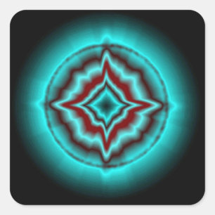 Adesivo Quadrado Estrelas de sorte em preto