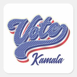 Adesivo Quadrado Estrelas de Voto e Stripes - Eleições