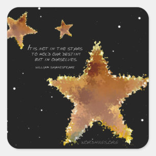 Adesivo Quadrado Estrelas do destino