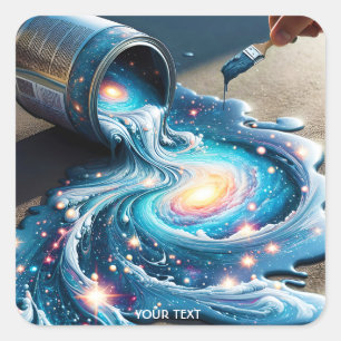 Adesivo Quadrado Estrelas do Espaço de Pintura Fantasy