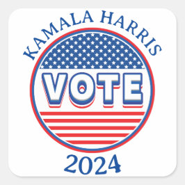 Adesivo Quadrado Estrelas e Stripes Votam EUA - Eleição