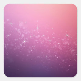 Adesivo Quadrado Estrelas No Espaço Rosa