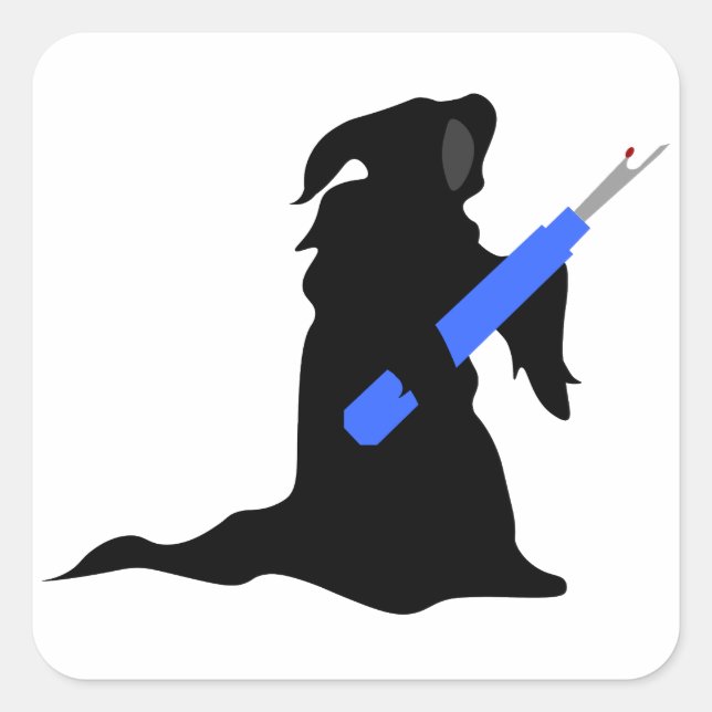 Adesivo Quadrado Estripador de costura - Vinhetas de papel (Frente)