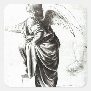 Adesivo Quadrado Estudo de um anjo