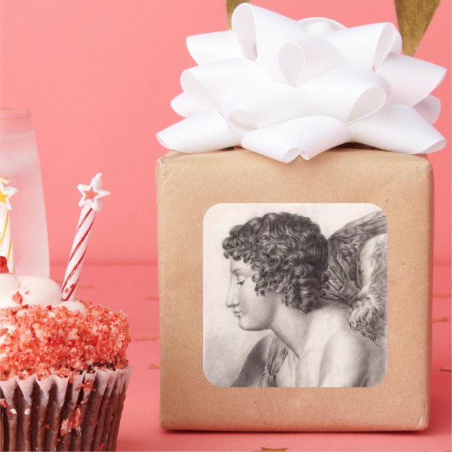 Adesivo Quadrado Estudo de um Anjo (cerca de 1819-1881) (Festa)