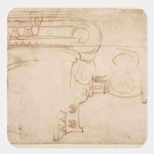 Adesivo Quadrado Estudo de um capital iónico