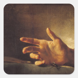 Adesivo Quadrado Estudo de uma mão