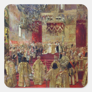 Adesivo Quadrado Estudo para a coroação do Tsar Nicholas II
