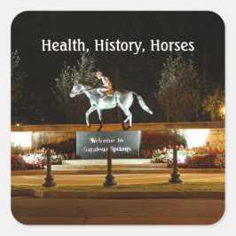 Adesivo Quadrado Etapa Dançarina Nativa de Cavalo Saratoga Sticker