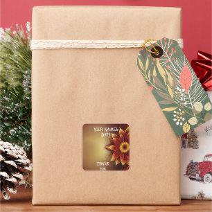 Adesivo Quadrado Eternal Bloom: Uma Celebração do Amor por Eterno