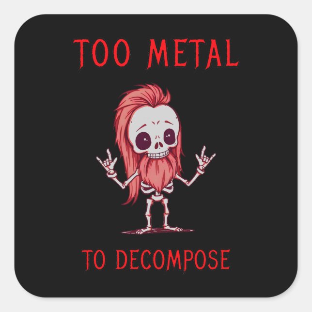 Adesivo Quadrado Eterno Metalhead (Frente)