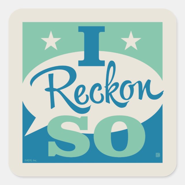 Adesivo Quadrado Eu Acho Que Sim (Frente)