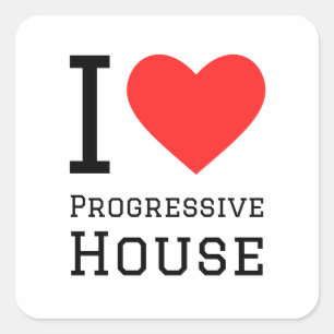 Adesivo Quadrado Eu adoro a casa progressiva