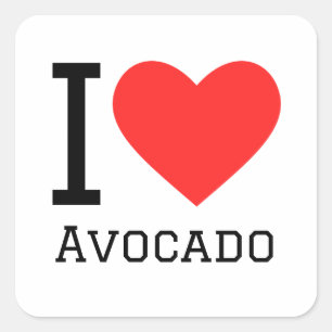 Adesivo Quadrado Eu adoro abacate