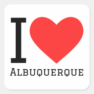 Adesivo Quadrado Eu adoro Albuquerque