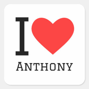 Adesivo Quadrado Eu adoro Anthony