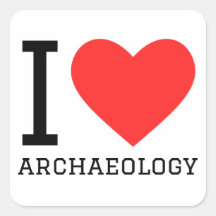 Adesivo Quadrado Eu adoro arqueologia