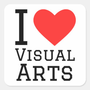 Adesivo Quadrado Eu adoro artes visuais