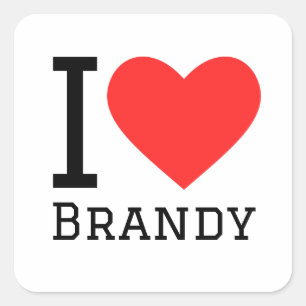 Adesivo Quadrado Eu adoro brandy