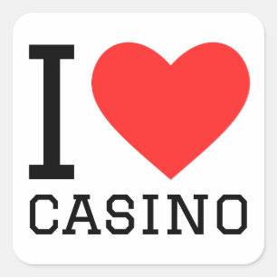 Adesivo Quadrado Eu adoro casino