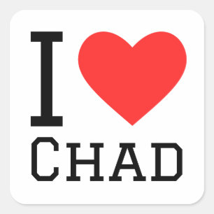 Adesivo Quadrado Eu adoro chad