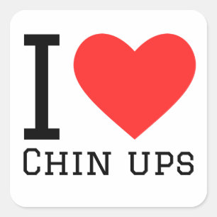 Adesivo Quadrado Eu adoro chin ups