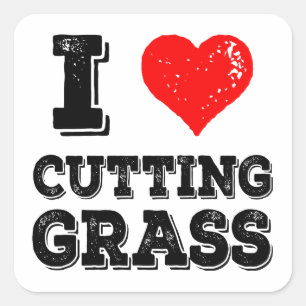 Adesivo Quadrado Eu Adoro Cortar Grass Engraçada Cuidados Legais
