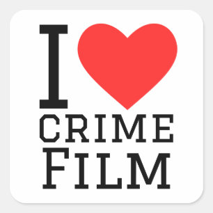 Adesivo Quadrado Eu adoro filme criminal