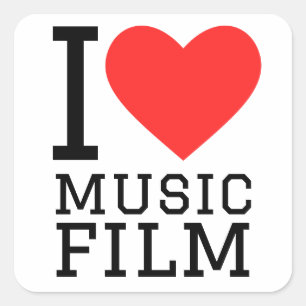 Adesivo Quadrado Eu adoro filme musical