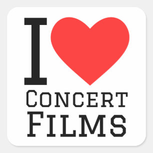 Adesivo Quadrado Eu adoro filmes de concerto