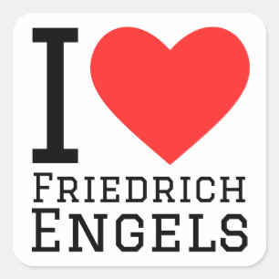 Adesivo Quadrado Eu adoro Friedrich engels