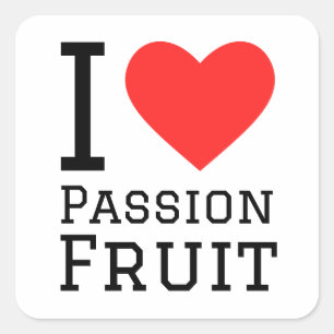 Adesivo Quadrado Eu adoro fruta de paixão