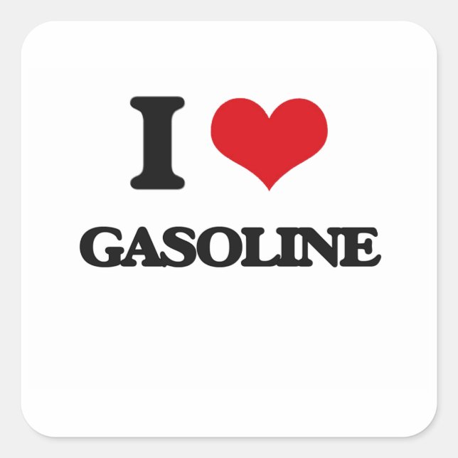 Adesivo Quadrado Eu adoro Gasolina (Frente)